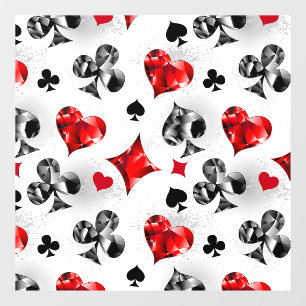 Poker Player Gambler Kartenspielen Anzug Las Vegas Fensteraufkleber