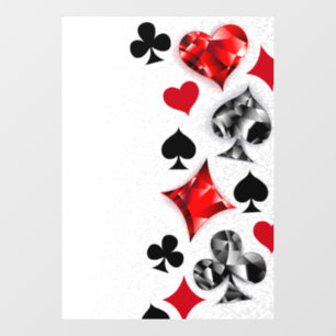 Poker Player Gambler Kartenspielen Anzug Las Vegas Fensteraufkleber