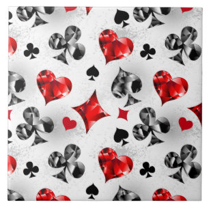 Poker Player Gambler Kartenspielen Anzug Las Vegas Fliese