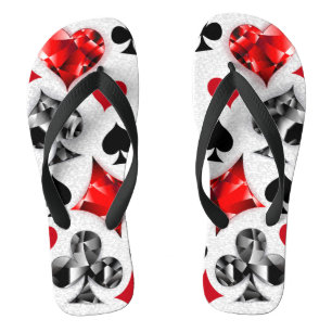 Poker Player Gambler Kartenspielen Anzug Las Vegas Flip Flops