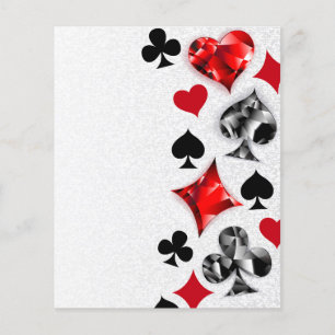 Poker Player Gambler Kartenspielen Anzug Las Vegas Flyer