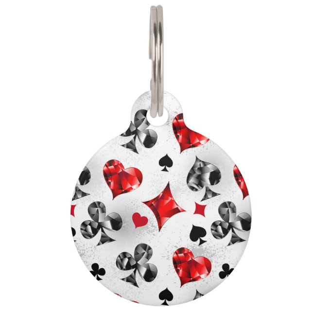 Poker Player Gambler Kartenspielen Anzug Las Vegas Haustiermarke (Vorderseite)