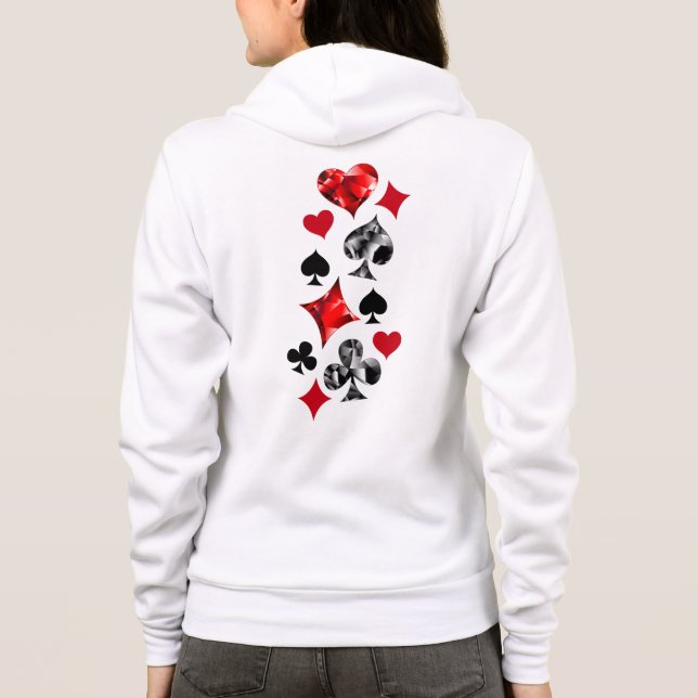 Poker Player Gambler Kartenspielen Anzug Las Vegas Hoodie (Rückseite)
