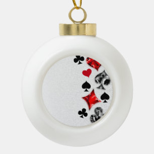 Poker Player Gambler Kartenspielen Anzug Las Vegas Keramik Kugel-Ornament