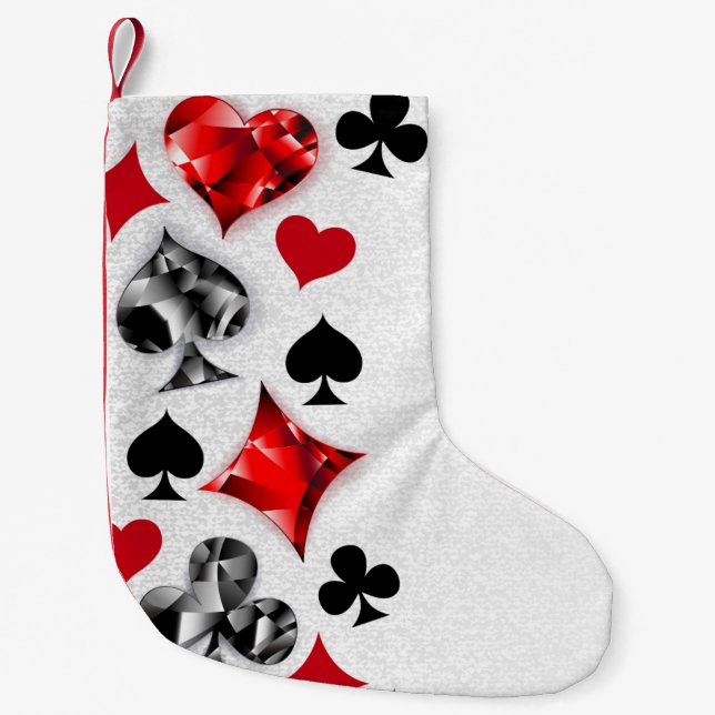 Poker Player Gambler Kartenspielen Anzug Las Vegas Kleiner Weihnachtsstrumpf (Vorderseite)