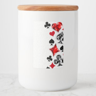 Poker Player Gambler Kartenspielen Anzug Las Vegas Lebensmitteletikett