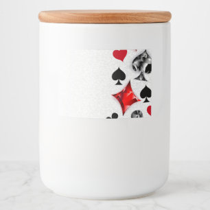 Poker Player Gambler Kartenspielen Anzug Las Vegas Lebensmitteletikett