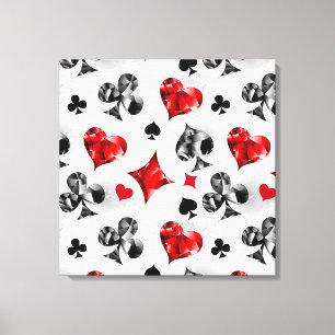 Poker Player Gambler Kartenspielen Anzug Las Vegas Leinwanddruck