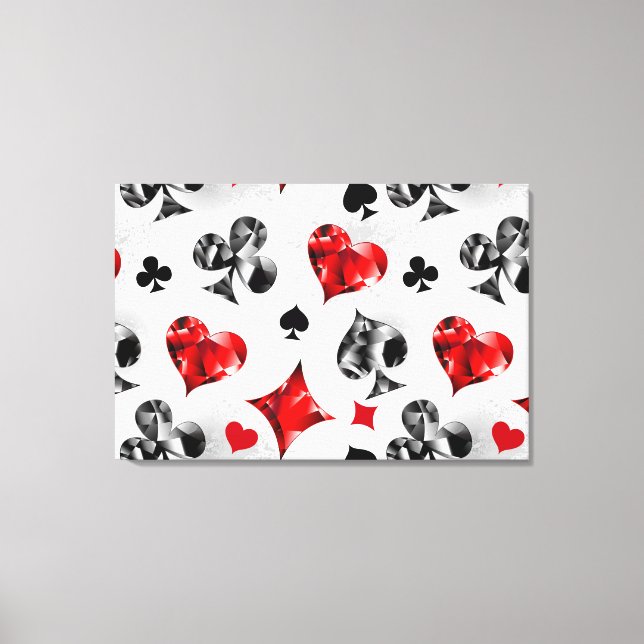 Poker Player Gambler Kartenspielen Anzug Las Vegas Leinwanddruck (Vorderseite)