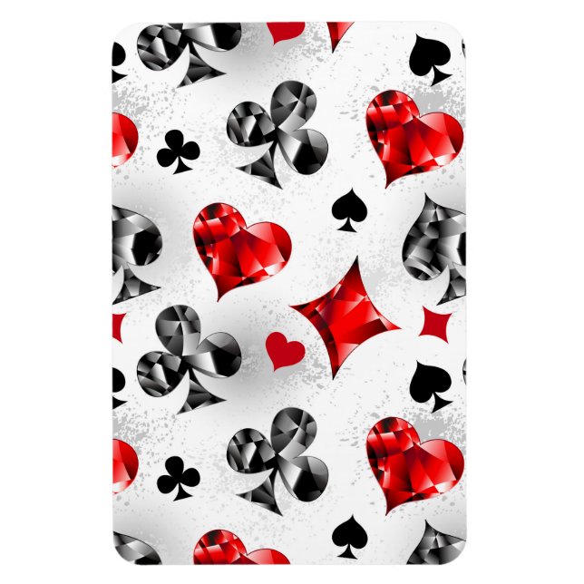 Poker Player Gambler Kartenspielen Anzug Las Vegas Magnet (Vertikal)