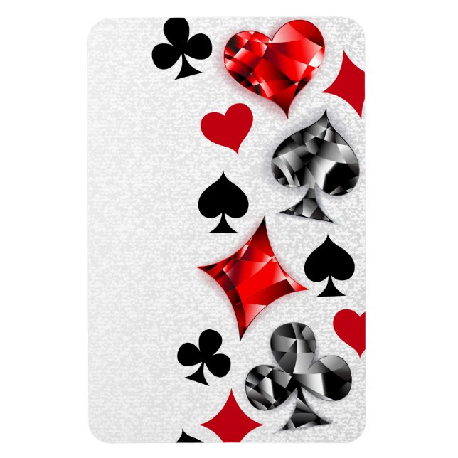 Poker Player Gambler Kartenspielen Anzug Las Vegas Magnet (Vertikal)