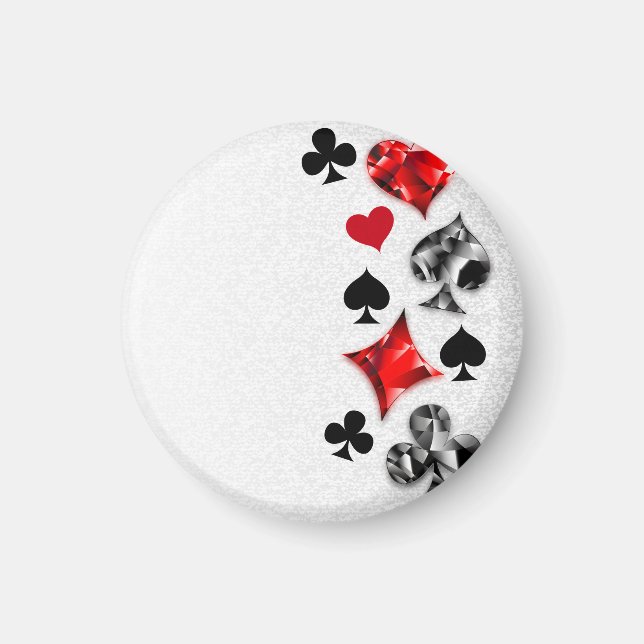 Poker Player Gambler Kartenspielen Anzug Las Vegas Magnet (Vorne)