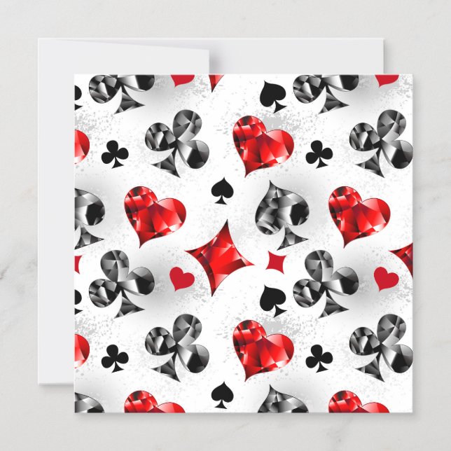 Poker Player Gambler Kartenspielen Anzug Las Vegas Magneteinladung (Vorderseite)