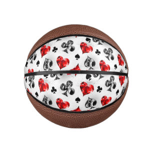 Poker Player Gambler Kartenspielen Anzug Las Vegas Mini Basketball