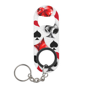 Poker Player Gambler Kartenspielen Anzug Las Vegas Mini Flaschenöffner