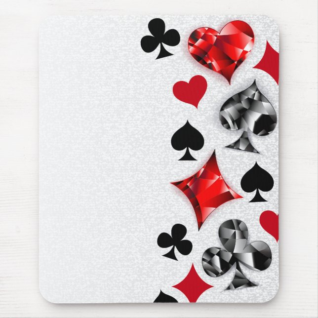 Poker Player Gambler Kartenspielen Anzug Las Vegas Mousepad (Vorne)