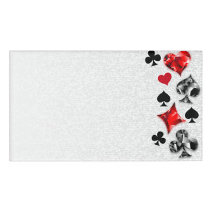 Poker Player Gambler Kartenspielen Anzug Las Vegas Namenschild