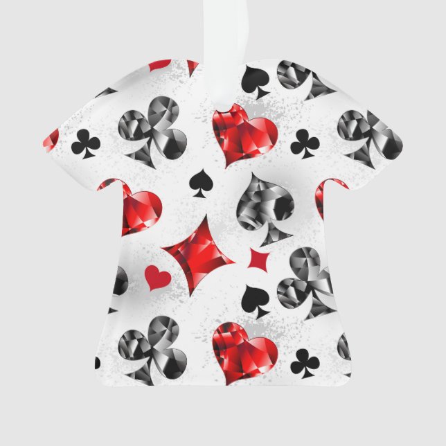 Poker Player Gambler Kartenspielen Anzug Las Vegas Ornament (Vorderseite)