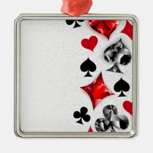 Poker Player Gambler Kartenspielen Anzug Las Vegas Ornament Aus Metall