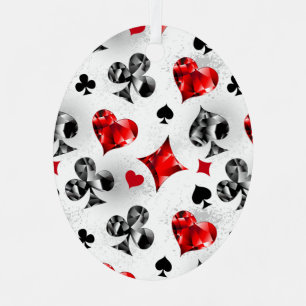 Poker Player Gambler Kartenspielen Anzug Las Vegas Ornament Aus Metall