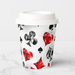 Poker Player Gambler Kartenspielen Anzug Las Vegas Pappbecher