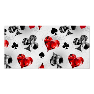 Poker Player Gambler Kartenspielen Anzug Las Vegas Poster