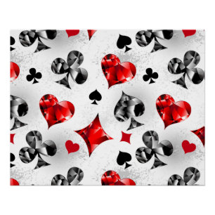 Poker Player Gambler Kartenspielen Anzug Las Vegas Poster