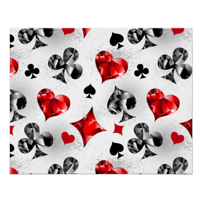 Poker Player Gambler Kartenspielen Anzug Las Vegas Poster (Vorderseite)