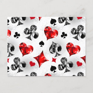 Poker Player Gambler Kartenspielen Anzug Las Vegas Postkarte