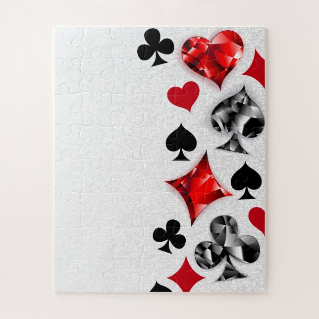 Poker Player Gambler Kartenspielen Anzug Las Vegas Puzzle (Vertikal)