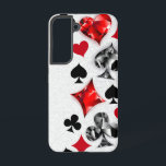 Poker Player Gambler Kartenspielen Anzug Las Vegas Samsung Galaxy Hülle<br><div class="desc">Grauer,  texturierter Hintergrund mit polygonalen Spielkarten-Symbolen. Symbole für Spielkarten,  Herz,  Diamant,  Pik und Club.</div>