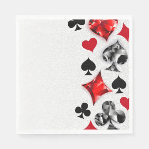 Poker Player Gambler Kartenspielen Anzug Las Vegas Serviette
