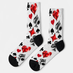 Poker Player Gambler Kartenspielen Anzug Las Vegas Socken