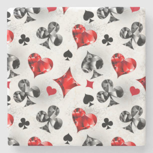 Poker Player Gambler Kartenspielen Anzug Las Vegas Steinuntersetzer