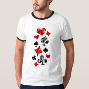 Poker Player Gambler Kartenspielen Anzug Las Vegas T-Shirt