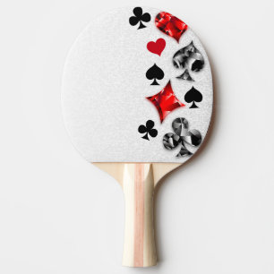Poker Player Gambler Kartenspielen Anzug Las Vegas Tischtennis Schläger