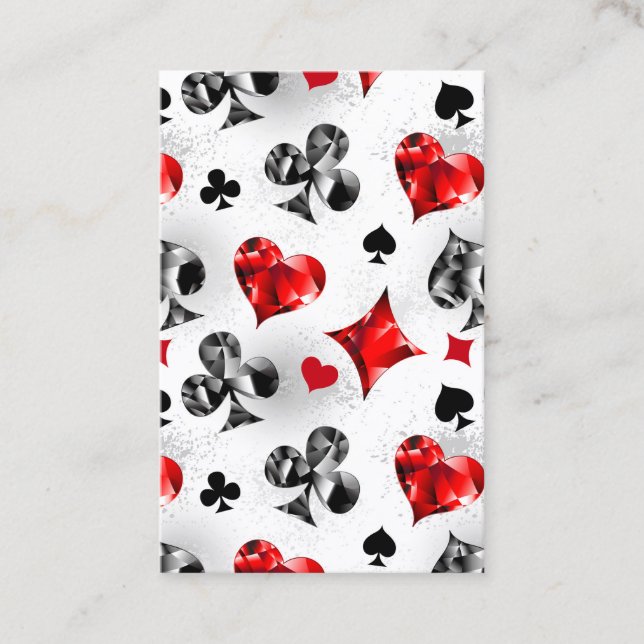 Poker Player Gambler Kartenspielen Anzug Las Vegas Visitenkarte (Vorderseite)