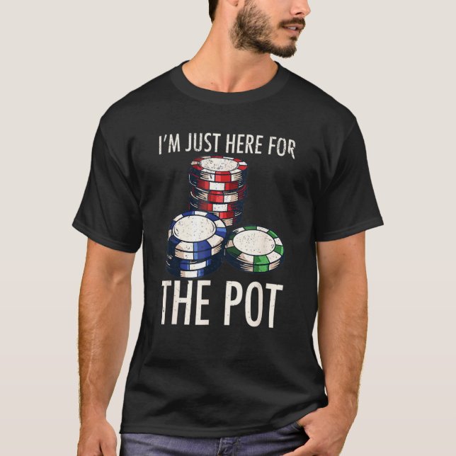 Poker Player Gambling Pot Cards Player T-Shirt (Vorderseite)