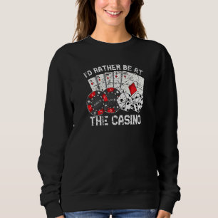 Poker Player Gamino Karten setzen Texas Hold Em Sweatshirt