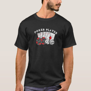 Poker Player Gamino Karten setzen Texas Hold Em T-Shirt