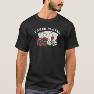 Poker Player Gamino Karten setzen Texas Hold Em T-Shirt