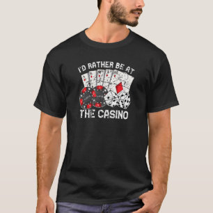 Poker Player Gamino Karten setzen Texas Hold Em T-Shirt