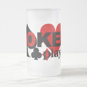 Poker Player-Tasse Mattglas Bierglas