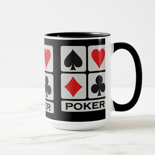 Poker Player Tasse - wählen Sie Stil & Farbe (Rechts)