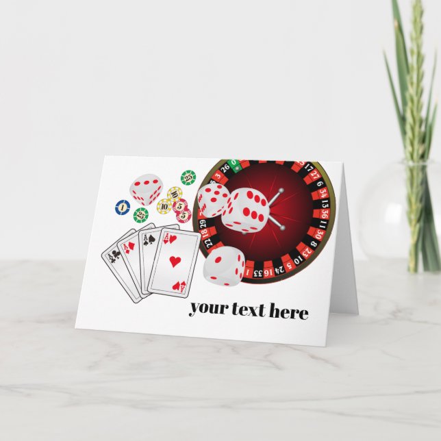Poker Playing Card, Casino, danke Karte (Vorderseite)