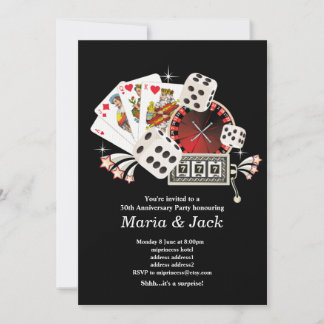 Poker Playing Card, Casino Party einladen Einladung