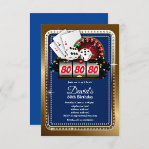 Poker Playing Card, Casino Party einladen Einladung
