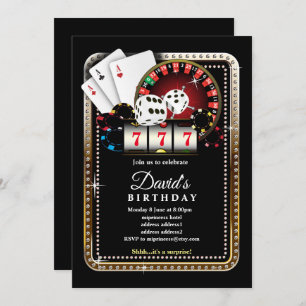 Poker Playing Card, Casino Party einladen Einladung