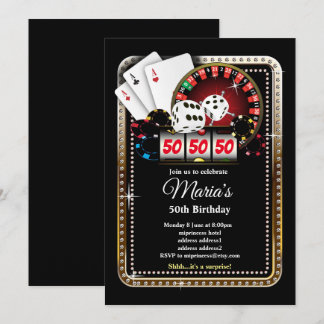 Poker Playing Card, Casino Party einladen Einladung