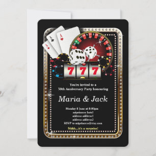 Poker Playing Card, Casino Party einladen Einladung